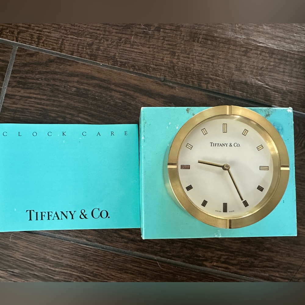 Tiffany & Co. Gold and White Wall Clock